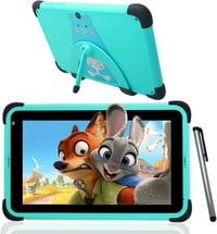 weelikeit 8 Colos Gyerek Tablet Android 2GB RAM 32GB Ütésálló Tok WiFi Zöld 1