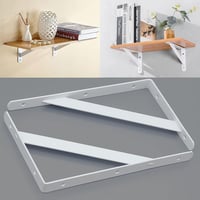 WEERSTONE 4 darabos fali polctartó konzol, 90 fokos acél polctartó szett, 300x190 mm fehér 6
