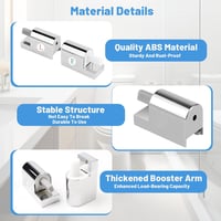 Set de 2 balamale metalice universale pentru capac WC cu închidere lentă WEFINEST 3