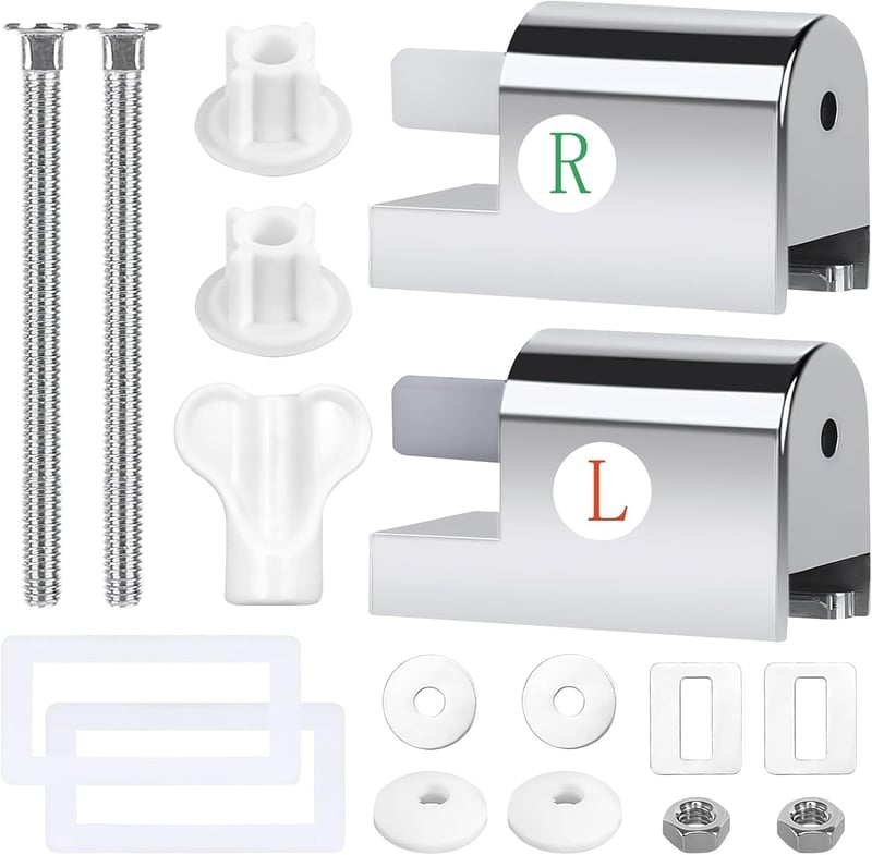 Set de 2 balamale metalice universale pentru capac WC cu închidere lentă WEFINEST