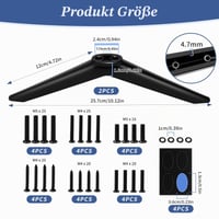 Suport TV WEFINEST pentru Televizoare TCL, Picioare Compatibile cu Televizoare de 28-65 Inchi, Stand TV Universal pentru Masă 3