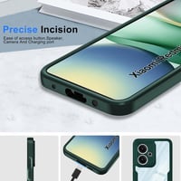 WeiCase Xiaomi Redmi 13 4G átlátszó tok, 360° védelemmel, beépített képernyővédővel, ütésálló szilikon - Xiaomi Redmi 13 4G, Green 4