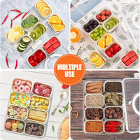 weiclianhp 8 rekeszes szilikon snack tálca tetővel - szorítómentes ételtartó 8