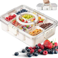 weiclianhp 8 rekeszes szilikon snack tálca tetővel - szorítómentes ételtartó 1