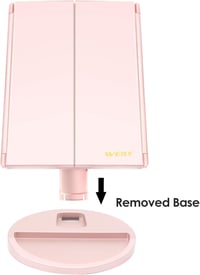 WEILY Világító Sminkespegel 3 Fokozatú Nagyítás 36 LED USB Töltés Érintőképernyő - Pink (Pink-1) 5