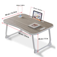 Tăviță pentru Laptop WEIQILE Gri - Măsuță pentru Mic Dejun la Pat sau Canapea, pentru Servit Masa, Citit și Scris, Uz Casnic și de Birou 3