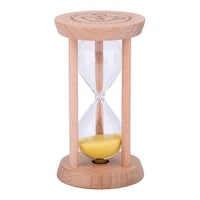 Drveni pješčani sat Weiye, 3 minute - drvo/žuta 1