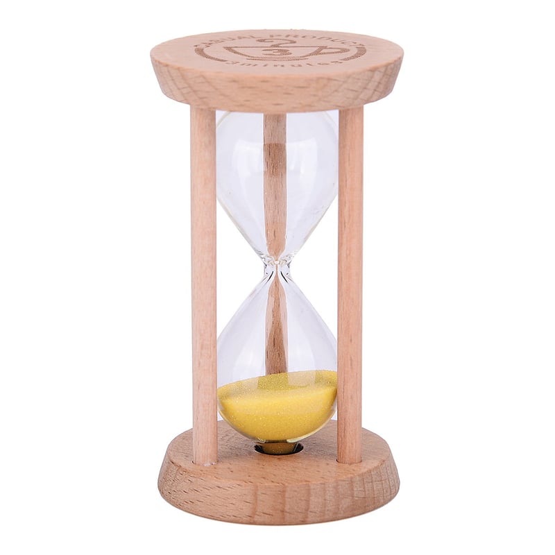 Drveni pješčani sat Weiye, 3 minute - drvo/žuta