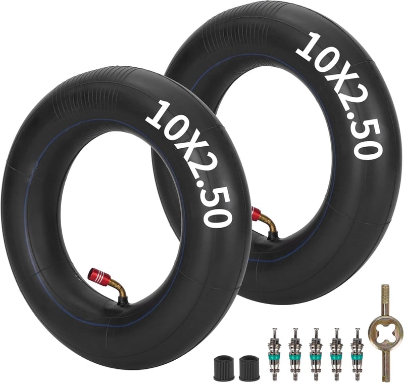 WEIYINGSI 10 colos belső gumi TR87 szögszárral, 2 db - Elektromos roller, Mijia M365 és önegyensúlyozó járművek alkatrész 36/48V motorokhoz
