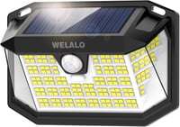 WELALO 188 LED napelemes mozgásérzékelős lámpa IP65 vízálló kültéri 3 módú 2 db meleg fehér 1