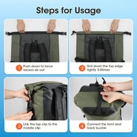 WELDUN 35L vízálló rolltop hátizsák IPX8 telefontokkal kajak kenu camping túrázáshoz 8