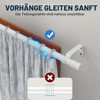 WELDUN fehér kihúzható függönyrúd 81-361 cm fém 19,5 mm tartókonzolokkal hálószobába nappaliba 3