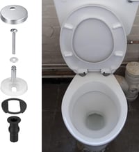 Set de șuruburi pentru capac de WC WELHAEPI din oțel inoxidabil, 2 bucăți - argintiu 4