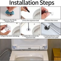 Set de șuruburi pentru capac de WC WELHAEPI din oțel inoxidabil, 2 bucăți - argintiu 3