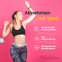 Welhero Okos Hula Karika Felnőtteknek 66-121cm Állítható Méret Súlycsökkentéshez - Green 2