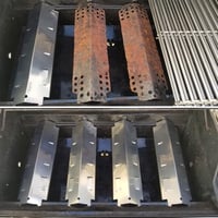 WELL GRILL 37 cm Rozsdamentes Acél Hőelosztó Lap Gázgrillhez - Kompatibilis Barbecook, Charbroil, Uniflame 750, Blooma és Boston 3k Turbo Mo 6
