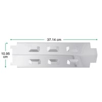 WELL GRILL 37 cm Nerezová oceľ Rozdeľovacia doska tepla pre plynové grily - Kompatibilná s Barbecook, Charbroil, Uniflame 750, Blooma a Boston 3k Turbo Mo 2