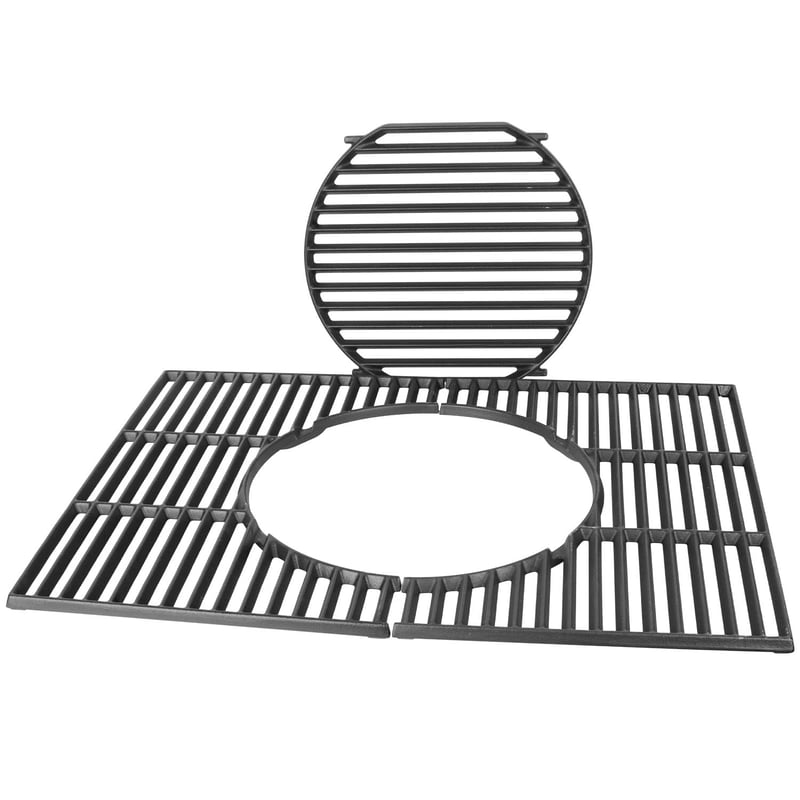 WELL GRILL 44,5 cm Liatinový grilovací rošt pre Weber Spirit/Genesis - So zabudovanou kruhovou vložkou, nepriľnavým povrchom, pre vonkajšie grily