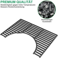 WELL GRILL 44,5 cm Öntöttvas Grillrács Weber Spirit/Genesis Sorozathoz - Beépített Kerek Kiegészítővel, Tapadásmentes Bevonattal, Kültéri Gá 3