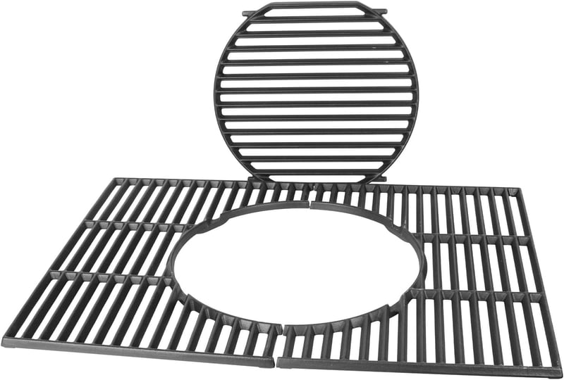 WELL GRILL 44,5 cm Öntöttvas Grillrács Weber Spirit/Genesis Sorozathoz - Beépített Kerek Kiegészítővel, Tapadásmentes Bevonattal, Kültéri Gá