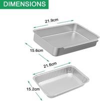 WELL GRILL Csepegtetőtálca készlet Weber Spirit 300 sorozathoz - Rozsdamentes acél zsírgyűjtő tálca E-310/320/330 S-310 gázgrillekhez, alumí 2