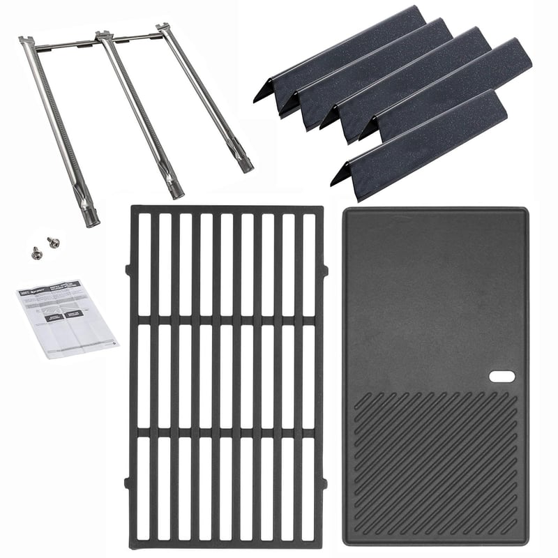 WELL GRILL Náhradné diely pre sériu Weber Spirit I & II E/S 310 320 330, 7636 Flavorizer Bars, 69787 nerezové horáky a 44,5 cm grilovací rošt