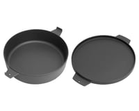 Súprava príslušenstva WELL GRILL Duo Holland na hrniec pre grily Weber 47-57 cm, 2v1 liatinová panvica pre BBQ Gourmet systém, 7,25L, čierna 2