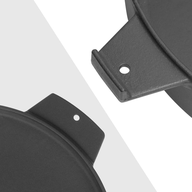 WELL GRILL Duo Holland Fazék Kiegészítő Szett Weber 47-57 cm Grill-hez, 2in1 Öntöttvas Serpenyő BBQ Gourmet Rendszerhez, 7,25L Fekete