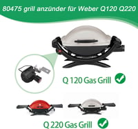 WELL GRILL Elektronikus Piezo Gyújtó Készlet Weber Q120 Q220 Gázgrill Sorozathoz - Nyomógombos Szikragyújtó Csere Kit 2