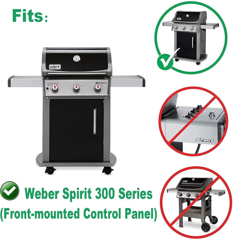WELL GRILL Rozsdamentes Acél Égő Weber Spirit 300 Sorozat Gázgrill Alkatrész E310 E320 E330 S310 S320 S330 45,3 cm Csőégő