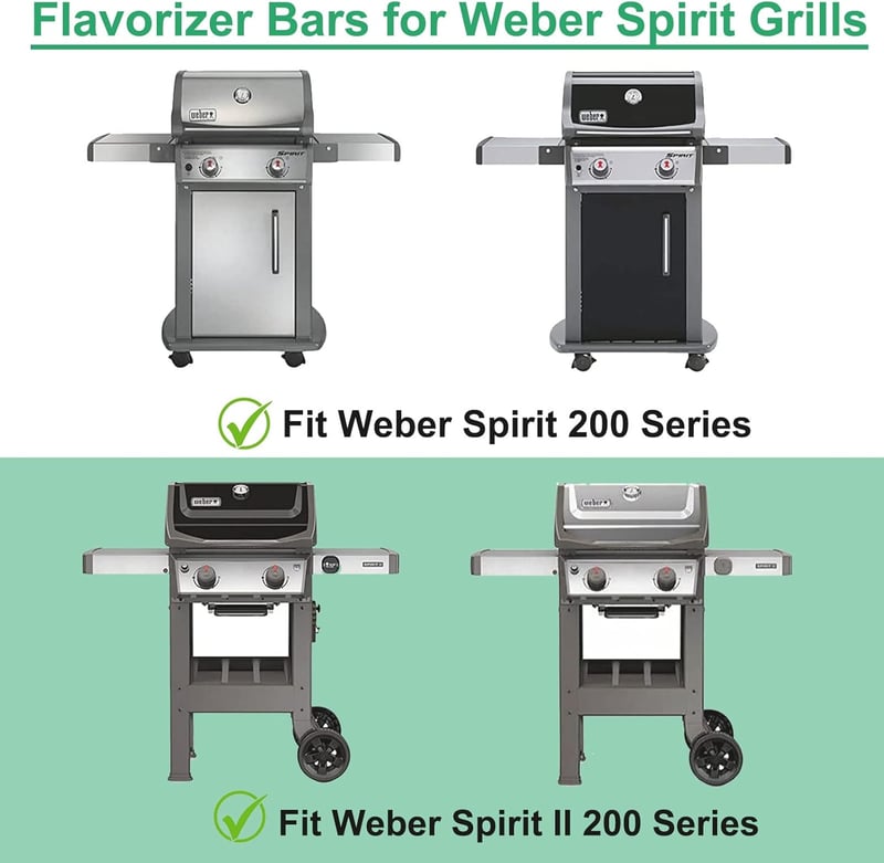 WELL GRILL Weber Spirit 210 szériához grill alkatrészek szett - égőcsövek, ízesítő rácsok, rács - For Spirit 200 Series