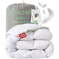 Pilotă Welldora Comfort 220x240 cm, 2380 g, puf și pene extra moale, Oeko-Tex, pentru persoane alergice, certificată RDS, pilotă din puf pentru tot anul 1