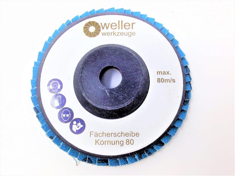 Wellerwerkzeuge 4 részes csiszolókorong szett 40/60/80/120 Bosch GWS 10.8 12V