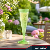 Set 30 Pahare de Șampanie Colorate din Plastic Reutilizabile WELLGRO – 150 ml, pentru Petreceri, Nunți, Zile de Naștere, Petreceri de Burlăcițe 7