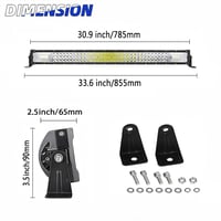 WELLIT 32 Inch 405W LED munkalámpa traktor autó SUV-hez vezetékkel 2