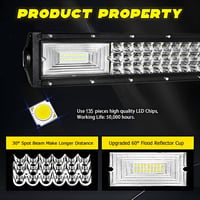 WELLIT 32 Inch 405W LED munkalámpa traktor autó SUV-hez vezetékkel 3