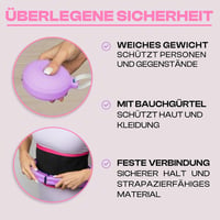 WELLRELAXX Smart Hula Hoop Csendes Súlygolyóval és Számláló Funkcióval - Lila Fogyókúrás Karika Derékszorítóval 70-110 cm 6