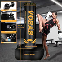 WELLTE 175cm Álló Boxzsák MMA Muay Thai Edzéshez Felfújható Kickboxing Állvány 2