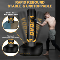 WELLTE 175cm Álló Boxzsák MMA Muay Thai Edzéshez Felfújható Kickboxing Állvány 7