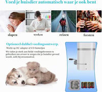 Hrănitor Automat WellToBe pentru 2 Pisici și Câini, Dozator de Hrană Uscată cu Temporizator, 6 Mese pe Zi, Înregistrare Vocală 10 sec, Alb 7