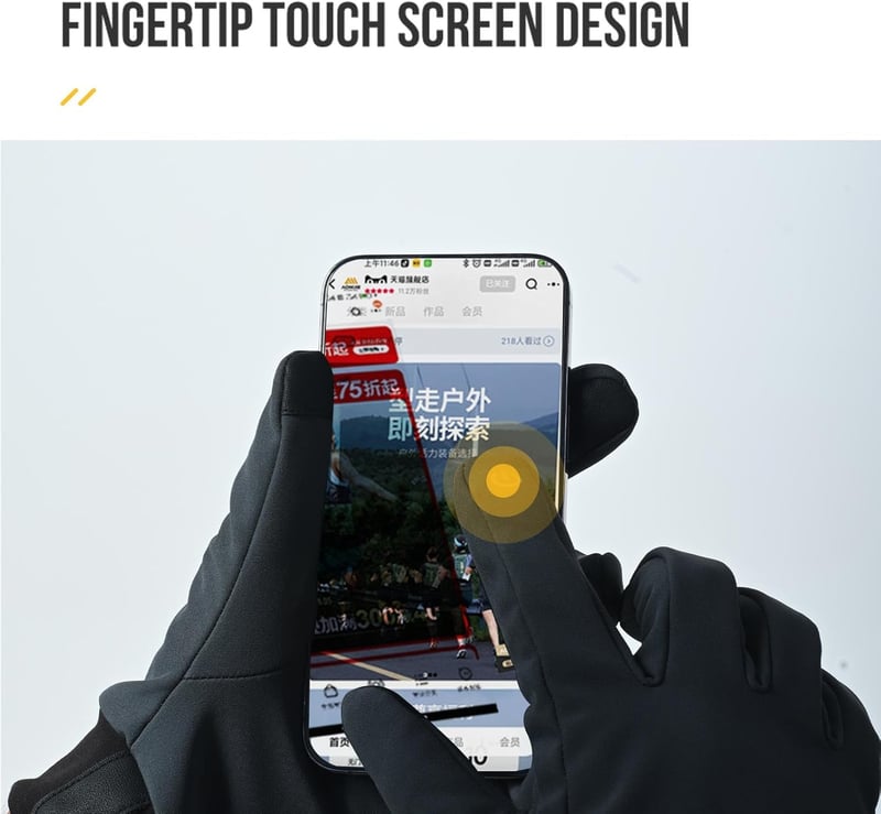 Wellwise Téli Kesztyű Férfiaknak és Nőknek - Meleg, Szélálló, Touchscreen Funkció