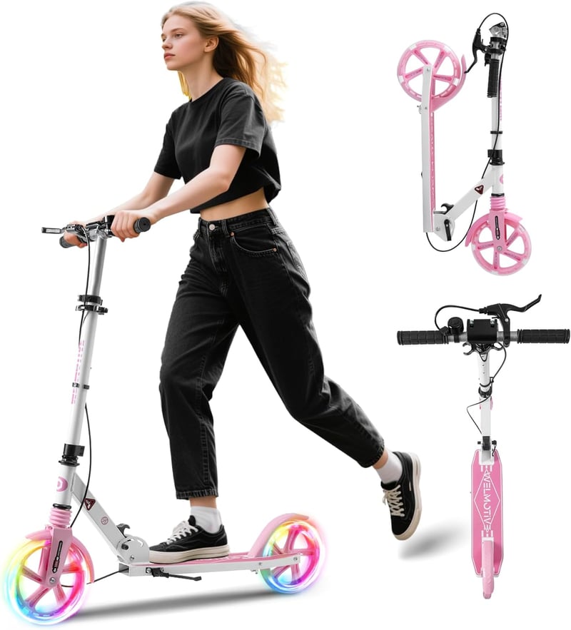 Welmotive Alumínium összecsukható, magasságállítható városi roller állvánnyal 100 kg-ig gyerekeknek és