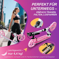 Welmotive Alumínium összecsukható, magasságállítható városi roller állvánnyal 100 kg-ig gyerekeknek és 4