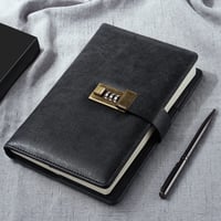 Jurnal cu Lacăt WEMATE A5, Jurnal din Piele PU cu Închidere, Agendă de 240 de Pagini, Organizator pentru Bărbați și Femei, 21,8x14,7 cm 5