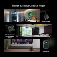 WEMAX VP02 Hordozható Mini Projektor Netflix Tanúsítvánnyal, Google TV, 1080P Natív Felbontás, 4K Támogatás, 320 ISO Lumen, HDR10, Dolby Aud 7