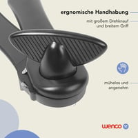 Deschizător de conserve manual wenco cu clește integrat, pentru dreptaci și stângaci, ideal pentru vârstnici - 17 cm - Plastic/Oțel inoxidabil - Negru 5