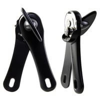 Deschizător de conserve manual wenco cu clește integrat, pentru dreptaci și stângaci, ideal pentru vârstnici - 17 cm - Plastic/Oțel inoxidabil - Negru 2