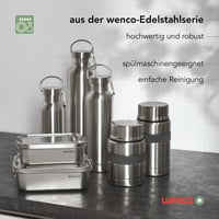 Nerezový obedár wenco s 2 priehradkami, 650 ml, 15x11,3x5 cm, strieborný, vodotesný — bez deliacej priečky (stav: pozri 2. obrázok) 10
