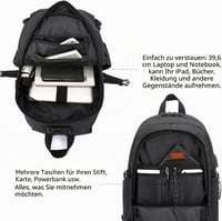 WENIG 15,6" Laptop hátizsák lopásgátlóval és USB töltőporttal - fekete 4