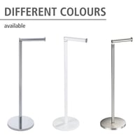 WENKO Suport pentru hârtie igienică cu picior, pentru 4 role de rezervă, oțel inoxidabil mat, design minimalist, economisește spațiu, 21 x 55 x 17 cm 8